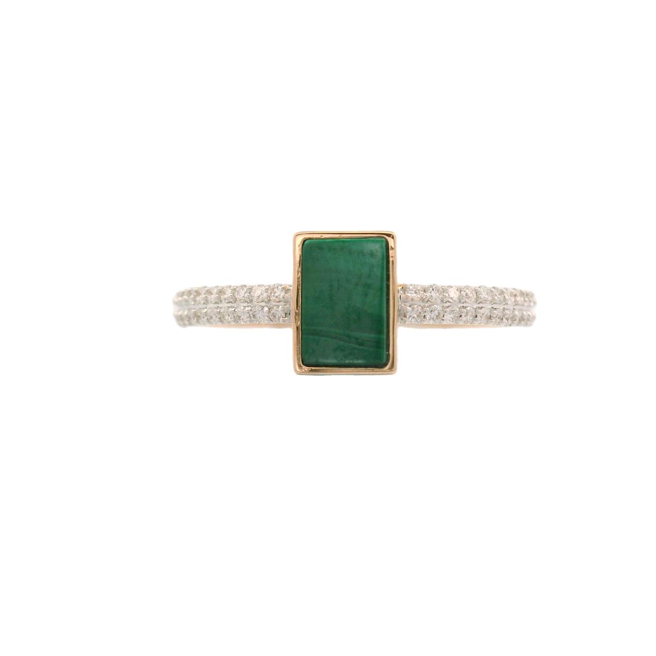 Butta Bomma Jewellery Green Diamond Ring
