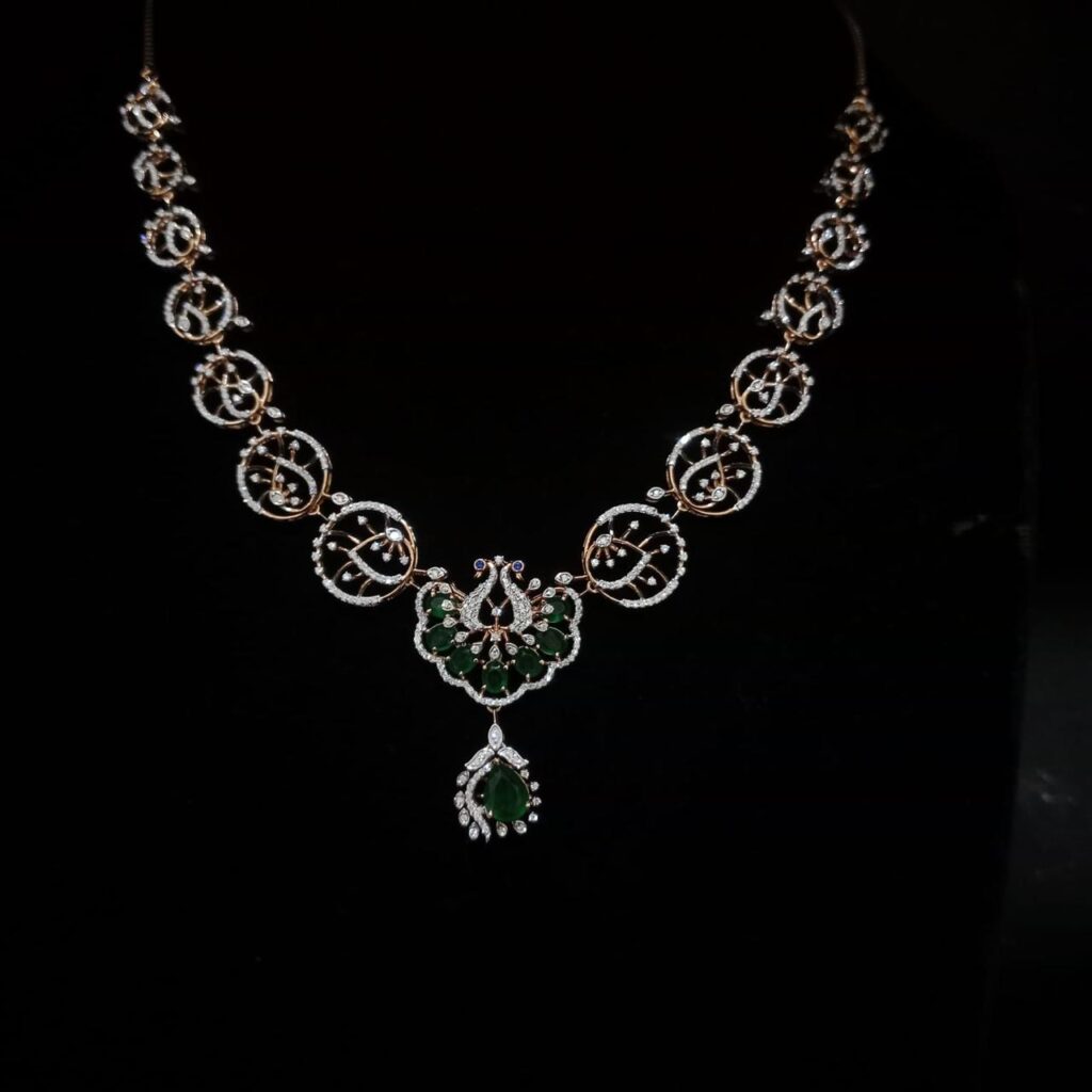 Butta Bomma Jewellery Peacock necklace