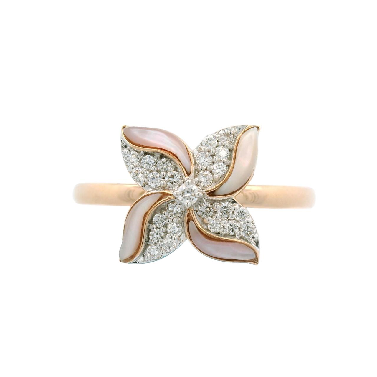 Butta Bomma Jewellery White Flower Stone Ring